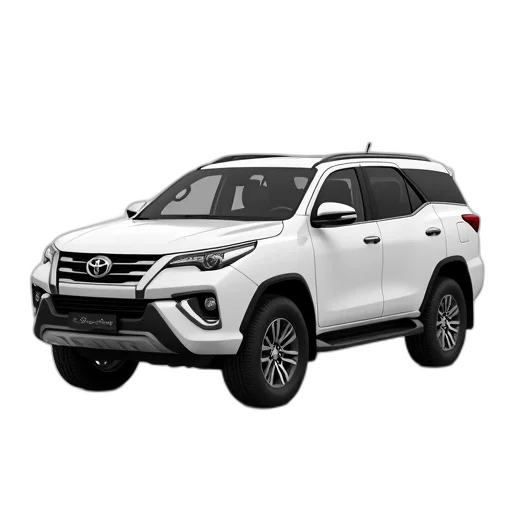 car, white, suv, black, grille, silver, accents, parked transparent PNG cut-out