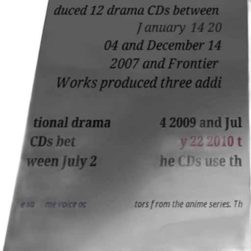 frontier, works, produced, three, additional, drama, cds, between transparent PNG cut-out