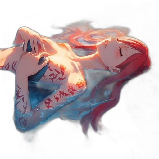 mask, dress, dragon, creature, watercolor, concept art, fantasy art, anime transparent PNG cut-out