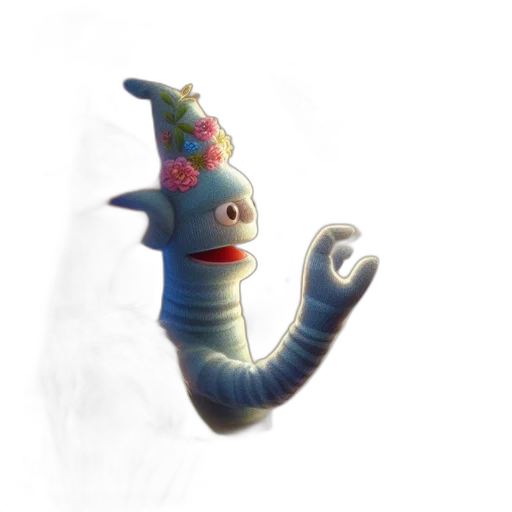creature, staff, dragon, animal, 3d render, concept art, fantasy art, watercolor transparent PNG cut-out