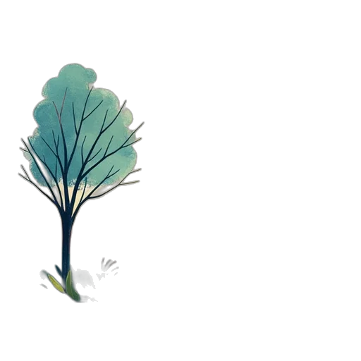 tree, crown, creature, flower, concept art, 3d render, pixel art, watercolor transparent PNG cut-out