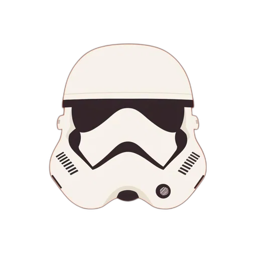 mask, weapon, pixel art, cartoon, comic book art, concept art, monochrome, minimalist transparent PNG cut-out