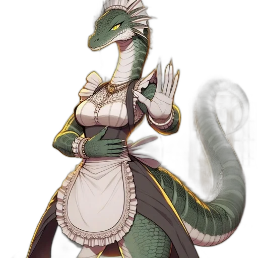 dragon, staff, dress, fantasy art, concept art, pixel art, watercolor, monochrome transparent PNG cut-out