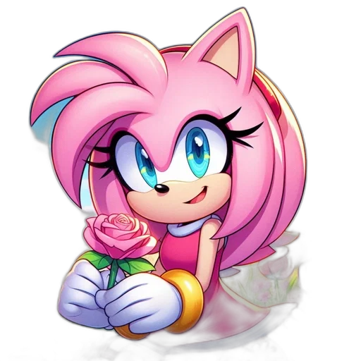 flower, animal, pixel art, concept art, 3d render, cartoon, pink-haired, female transparent PNG cut-out