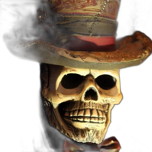 hat, mask, staff, face, concept art, 3d render, photorealistic, fantasy art transparent PNG cut-out