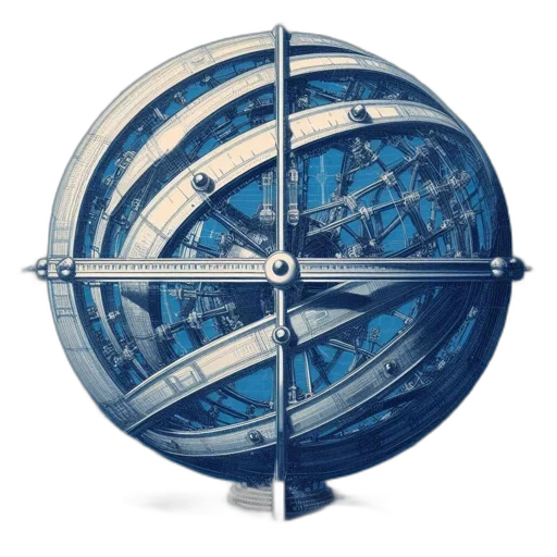 weapon, sword, umbrella, concept art, 3d render, blue, elaborate, spherical transparent PNG cut-out