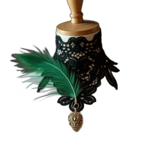 jewelry, crown, hat, staff, 3d render, green, mannequin, wearing transparent PNG cut-out