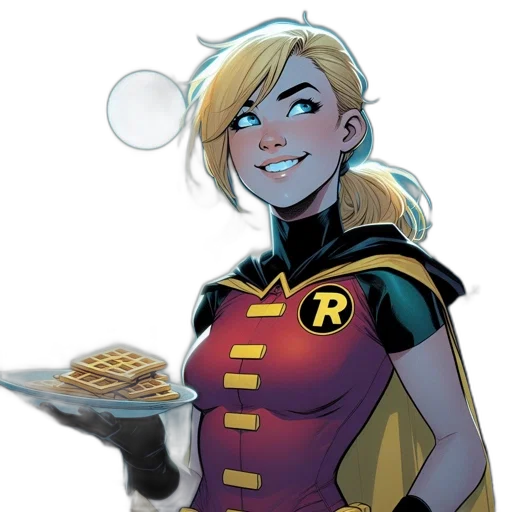 food, comic book art, concept art, cartoon, female, figure, portrayed, robin transparent PNG cut-out