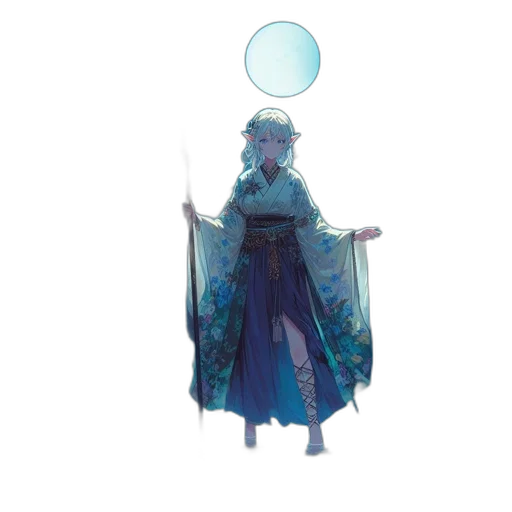 umbrella, mask, dress, staff, concept art, fantasy art, pixel art, vaporwave transparent PNG cut-out