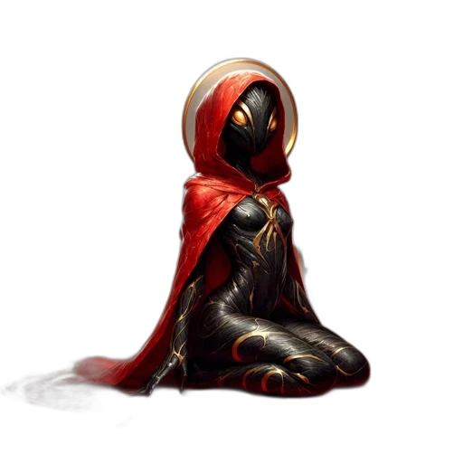 mask, robot, concept art, comic book art, pixel art, fantasy art, outer space, red transparent PNG cut-out