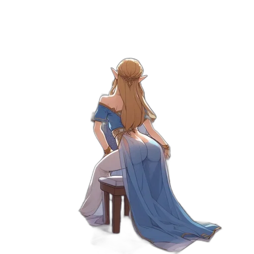dress, crown, staff, hair, concept art, watercolor, pixel art, fantasy art transparent PNG cut-out