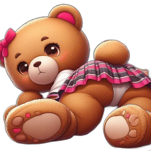 animal, photorealistic, pixel art, concept art, cartoon, anthropomorphic, teddy, bear transparent PNG cut-out