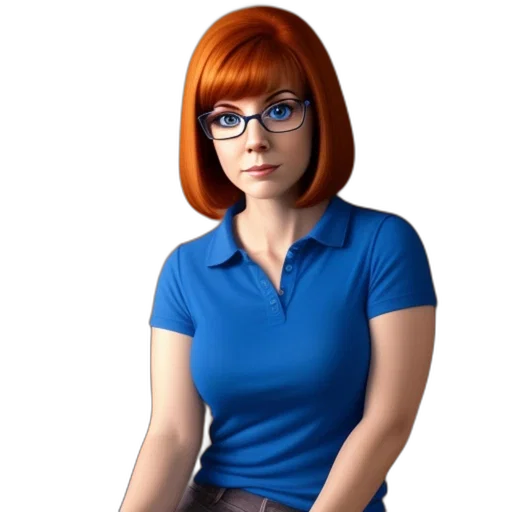 staff, dress, hair, face, 3d render, cartoon, photorealistic, concept art transparent PNG cut-out