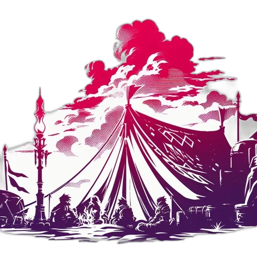 umbrella, staff, concept art, fantasy art, pixel art, 3d render, red, nighttime transparent PNG cut-out