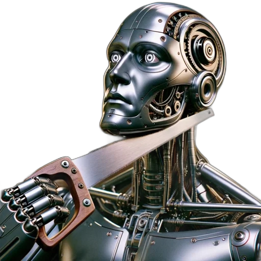 robot, cyberpunk, 3d render, concept art, detailed, metallic, silver, humanoid transparent PNG cut-out