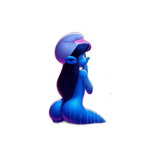 hat, creature, animal, staff, concept art, vaporwave, 3d render, pixel art transparent PNG cut-out