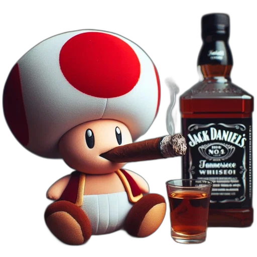 bottle, weapon, hat, animal, 3d render, pixel art, concept art, photorealistic transparent PNG cut-out