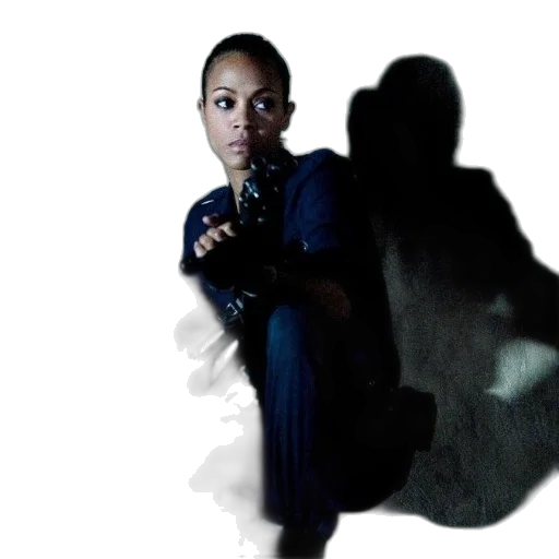 staff, jacket, outer space, woman, dark, action-packed, setting, holds transparent PNG cut-out