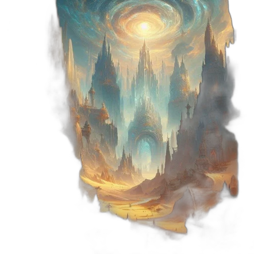 dragon, crown, dress, fantasy art, concept art, watercolor, oil painting, outer space transparent PNG cut-out