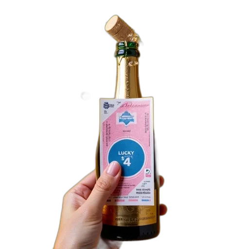 bottle, staff, food, weapon, 3d render, hand, holding, champagne transparent PNG cut-out