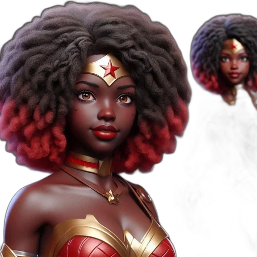 concept art, fantasy art, comic book art, photorealistic, 3d-rendered, character, inspired, wonder transparent PNG cut-out