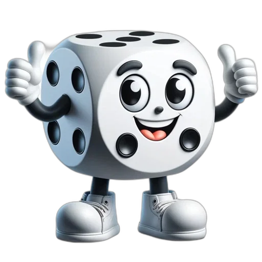 robot, animal, 3d render, concept art, cartoon, photorealistic, dice-shaped, character transparent PNG cut-out
