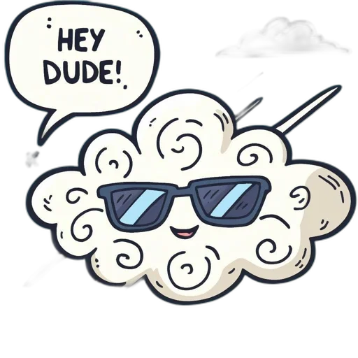 jacket, hat, cartoon, animated, cartoonish, cloud, character, swirling transparent PNG cut-out