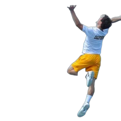 3d render, photorealistic, tennis, player, white, shirt, yellow, shorts transparent PNG cut-out