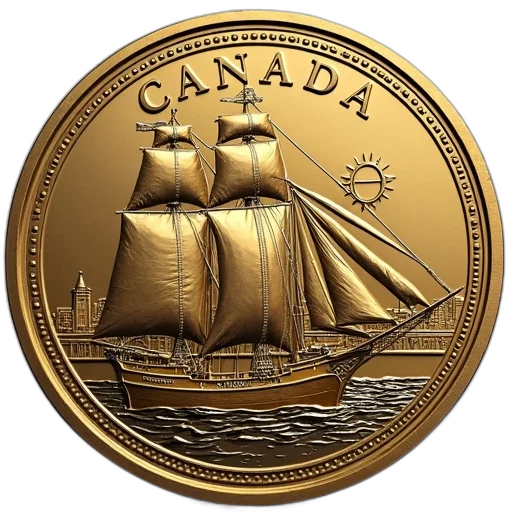 canadian, coin, design, privateer transparent PNG cut-out
