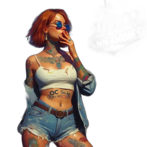 jacket, dress, concept art, photorealistic, cyberpunk, fantasy art, neon lights, fire transparent PNG cut-out