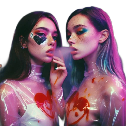 mask, jewelry, face, vaporwave, photorealistic, cyberpunk, fantasy art, neon lights transparent PNG cut-out