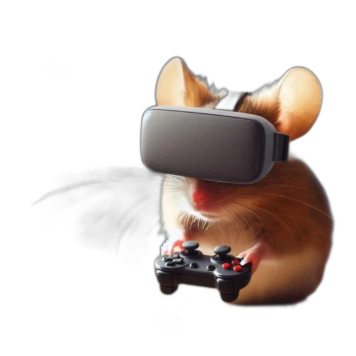 animal, 3d render, concept art, photorealistic, anthropomorphized, mouse, wears, headset transparent PNG cut-out
