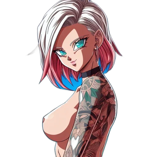 dress, cyberpunk, concept art, cartoon transparent PNG cut-out