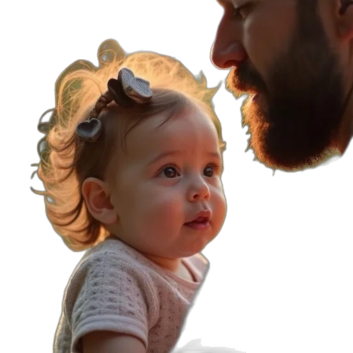 face, hair, crown, hat, photorealistic, action, shot, baby transparent PNG cut-out