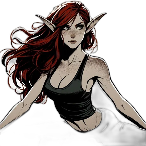 fantasy art, concept art, comic book art, pixel art, red, dark, green, animated transparent PNG cut-out