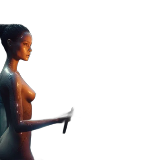 dress, sword, jewelry, concept art, 3d render, fantasy art, photorealistic, underwater transparent PNG cut-out