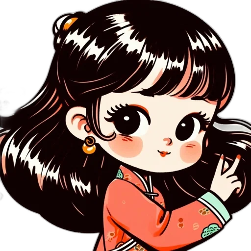 staff, cartoon, anime, pixel art, photorealistic, monochrome, red, animated transparent PNG cut-out