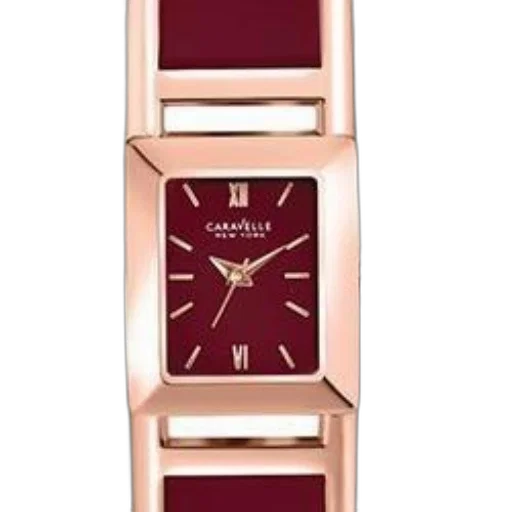 jewelry, caravelle, new, york, watch, rose, gold, case transparent PNG cut-out