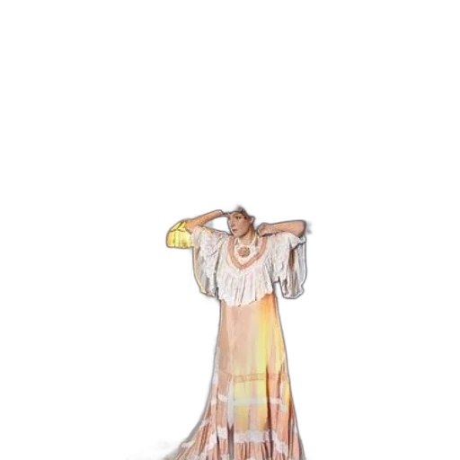 dress, staff, jewelry, hair, concept art, watercolor, 3d render, cartoon transparent PNG cut-out