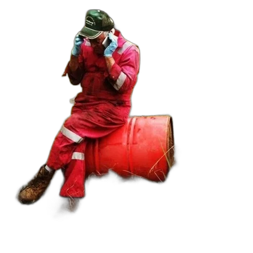 staff, umbrella, jacket, mask, concept art, 3d render, photorealistic, red transparent PNG cut-out