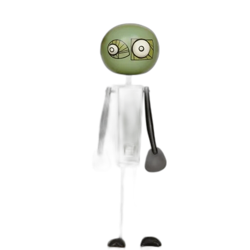staff, robot, food, creature, 3d render, concept art, cartoon, photorealistic transparent PNG cut-out