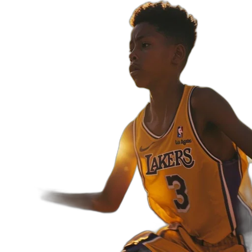 3d render, young, male, basketball, player, lakers, yellow, jersey transparent PNG cut-out