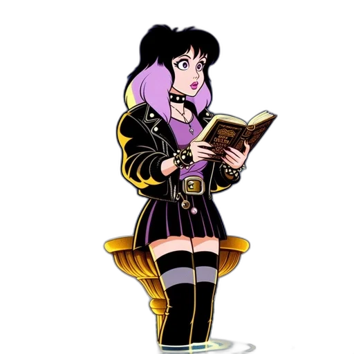jacket, comic book art, cartoon, concept art, anime, animated, female, character transparent PNG cut-out