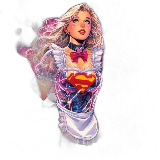 dress, comic book art, concept art, fantasy art, cartoon, woman, maid, outfit transparent PNG cut-out