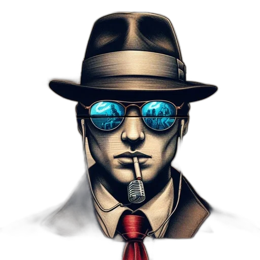 mask, hat, face, comic book art, cyberpunk, cartoon, concept art, individual transparent PNG cut-out