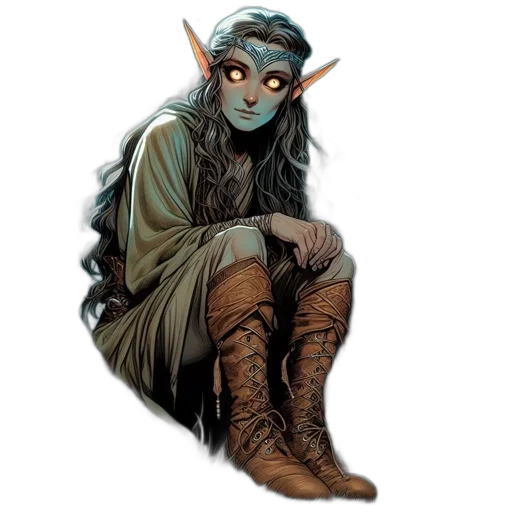 mask, fantasy art, concept art, pixel art, watercolor, green, elfin, figure transparent PNG cut-out