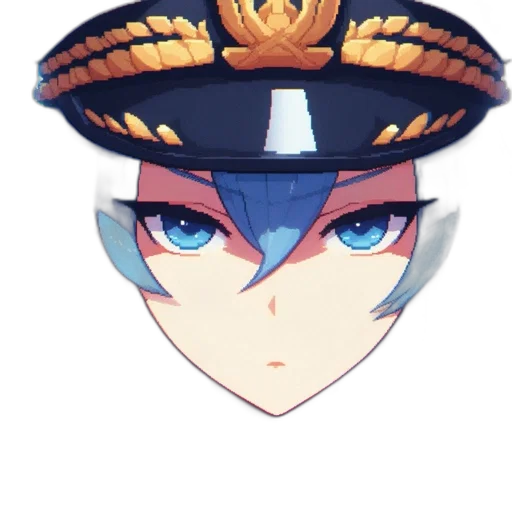 hat, crown, staff, face, anime, pixel art, cartoon, concept art transparent PNG cut-out