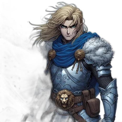 sword, fantasy art, concept art, comic book art, pixel art, blue, male, figure transparent PNG cut-out