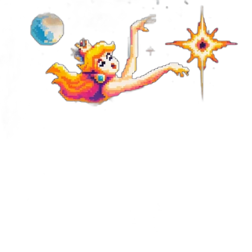 staff, concept art, fantasy art, pixel art, comic book art, outer space, enchanting, colorful transparent PNG cut-out