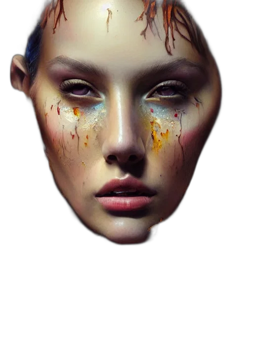 face, mask, crown, creature transparent PNG cut-out
